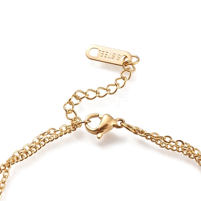 304 Stainless Steel Multi-strand Bracelets STAS-D152-04G-1