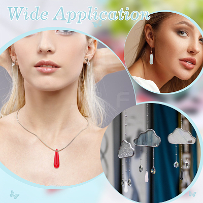 120Pcs 12 Colors Transparent Resin Pendants RESI-ME0001-44-1