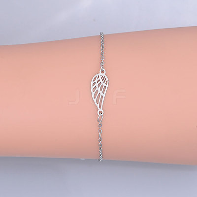 Tarnish Resistant 201 Stainless Steel Link Bracelets BJEW-T011-JN496-1-1