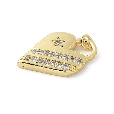 Brass Micro Pave Cubic Zirconia Pendants KK-P294-28G-04-1