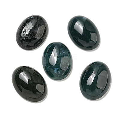 Natural Moss Agate Cabochons G-C115-01A-07-1