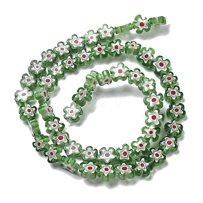 Handmade Millefiori Lampwork Beads Strands LAMP-F035-09Q-1