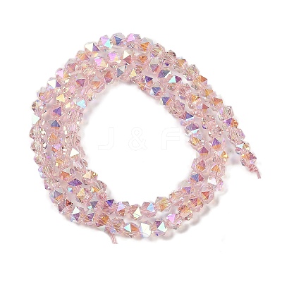 Electroplate Glass Beads Strands GLAA-Q105-02C-1