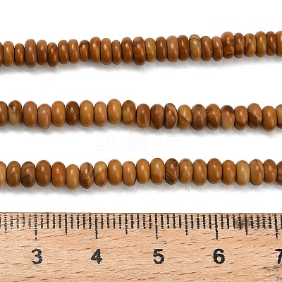 Natural Wood Lace Stone Wooden Jasper Beads Strands G-L635-A19-4x2mm-1