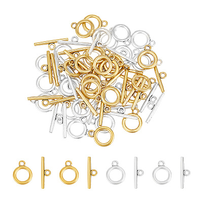 100Sets 2 Colors Alloy Toggle Clasps FIND-UN0015-86-1
