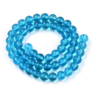 Transparent Glass Beads Strands GLAA-T032-T8mm-06-1
