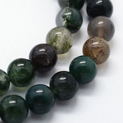 Natural Indian Agate Beads Strands G-I199-05-10mm-1