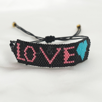 Miyuki Seed Braided Bead Bracelet BJEW-Z013-11-1