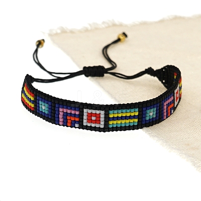 Miyuki Seed Braided Bead Bracelet BJEW-P269-14-1