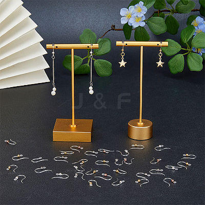 80Pcs 4 Colors Eco-Friendly Plastic Earring Hooks STAS-FH0002-15-1