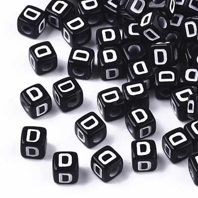 Opaque Acrylic Beads SACR-N002-01D-1