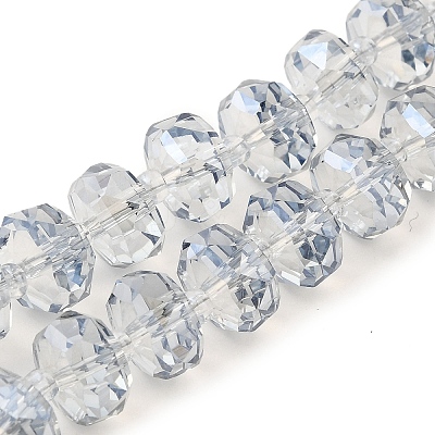 Transparent Electroplate Glass Beads Strands EGLA-P062-01A-PL01-1