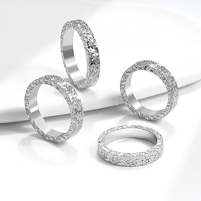 Brass Crushed Ice Pattern Finger Rings FS-WG1F485-06-1