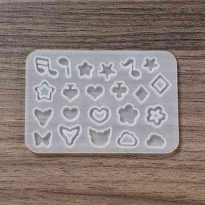 DIY Star/Heart/Flower/Music Note Shaker Filler Silicone Quicksand Molds X-DIY-G079-03B-1