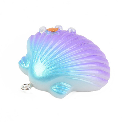 Opaque Resin Pendants X-RESI-S356-059B-01-1