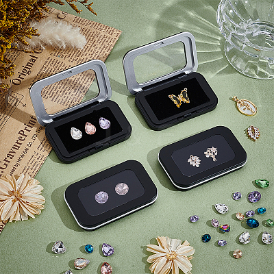 ABS Plastic Loose Diamond Storage Boxes with Visible Window Lid AJEW-WH0609-746A-01-1