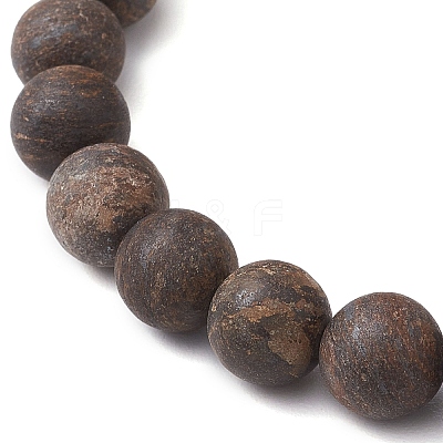 Natural Bronzite Round Beaded Stretch Bracelets for Women Men BJEW-JB11425-1
