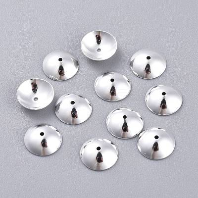 201 Stainless Steel Bead Caps STAS-K210-01C-S-1