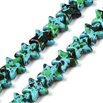 Spray Painted Synthetic Turquoise Beads Strands LS-UNKW-T001-11B-1