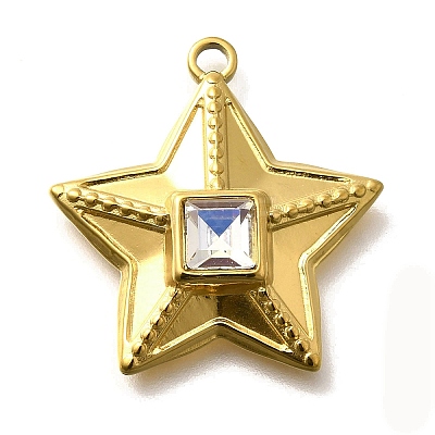 304 Stainless Steel Pendants STAS-Q346-08G-01-1