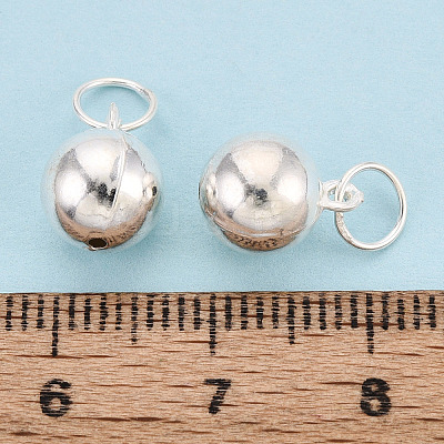 925 Sterling Silver Round Ball Charms STER-T008-24S-1