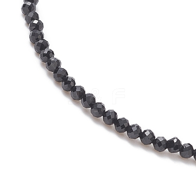 Natural Black Spinel Beaded Bracelets BJEW-JB09390-02-1