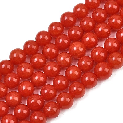 Natural Dyed White Jade Beads Strands GG-CBAEB22-B01-8mm-06-1