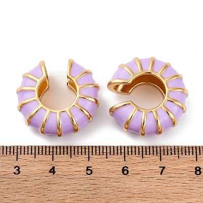 Brass Cuff Earrings for Women EJEW-A115-01G-05-1