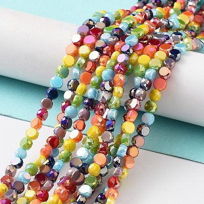 Electroplate Glass Beads X-EGLA-P056-01B-1