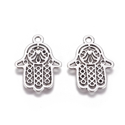Tibetan Style Filigree Alloy Pendants TIBEP-5262-AS-FF-1