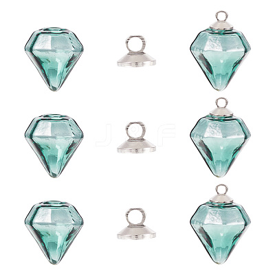 DIY Diamond Glass Bottles Pendants Making Kits DIY-TA0012-40C-1