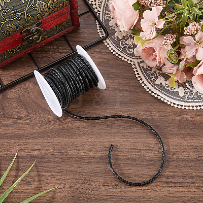 8M Braided Cowhide Leather Cord NWIR-3.0-02A-1
