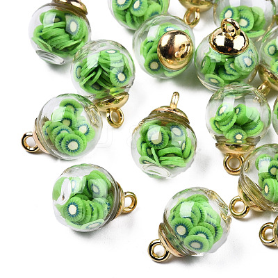 Glass Ball Pendants GLAA-TD003-01C-1