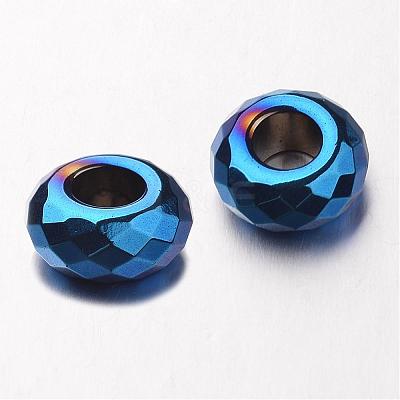 Electroplate Non-magnetic Synthetic Hematite European Beads G-F300-53-05-1
