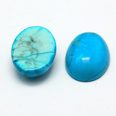 Natural Howlite Cabochons G-K021-40x30mm-10-1