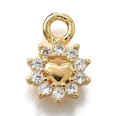 Brass Micro Pave Cubic Zirconia Pendants LS-KK-D385-02G-03-1