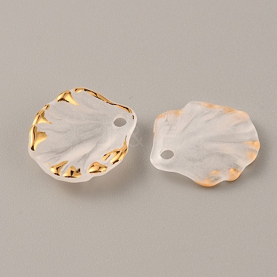 Translucent Frosted Resin Pendants RESI-WH0026-47A-02-1