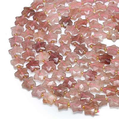 Natural Strawberry Quartz Beads Strands G-P573-C04-01-1