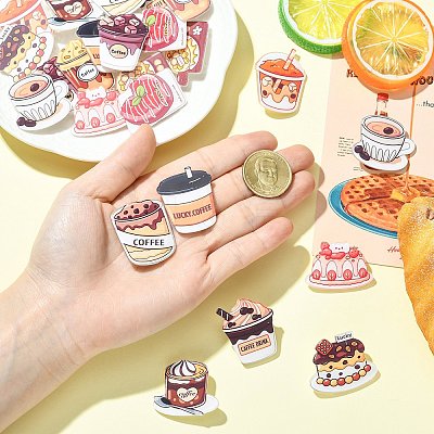 24Pcs 12 Styles Acrylic Badge for Backpack Clothes JEWB-CJC0011-02B-1