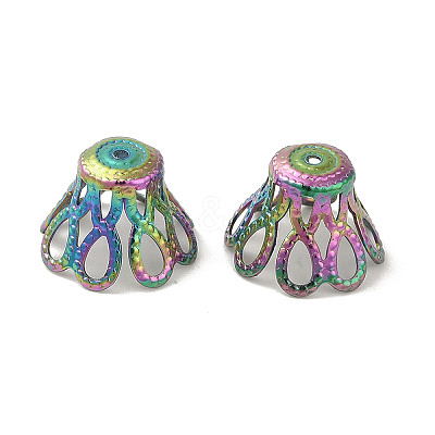 304 Stainless Steel Bead Caps STAS-P363-03B-MC-1