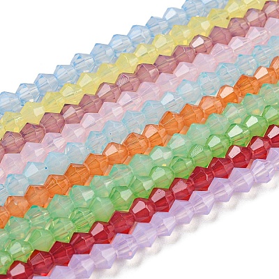 Baking Paint Transparent Glass Beads Strands DGLA-F029-J4mm-1