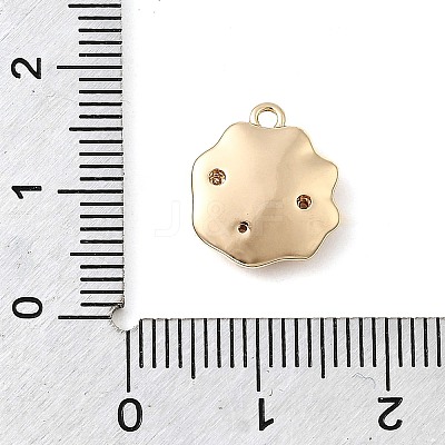 Brass Micro Pave Cubic Zirconia Charms LS-KK-P337-03D-G-1