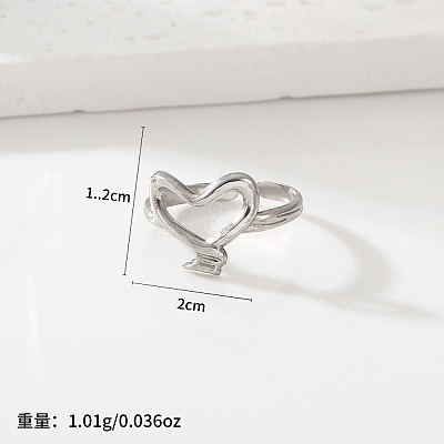 Adjustable 201 Stainless Steel Cuff Open Rings WG1A63A-05-1