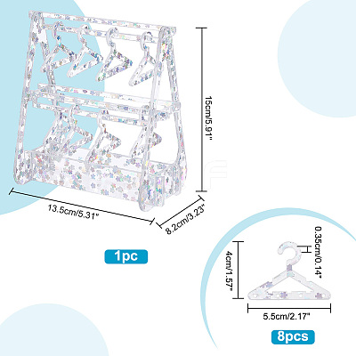 1 Set Transparent Acrylic Earring Display Stands EDIS-PH0001-30-1
