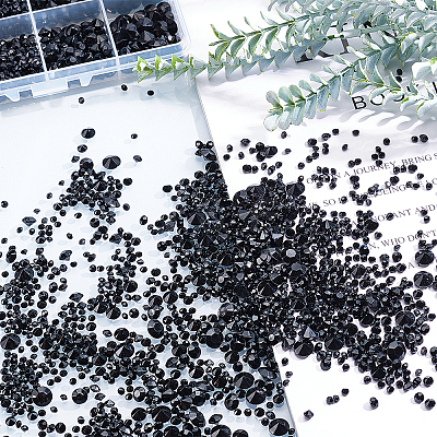 5500Pcs 4 Sizes Acrylic Rhinestone Cabochons GACR-AR0001-01-1