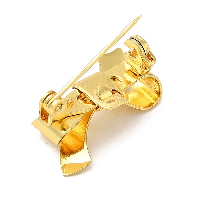 Rack Plating Brass Brooch Finding FIND-C038-02G-1