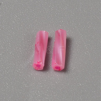 Opaque Colours Glass Twist Bugle Beads GLAA-WH0039-08E-1