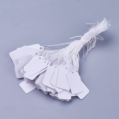 White Rectangle Jewelry Price Tags X-TOOL-C003-02-1