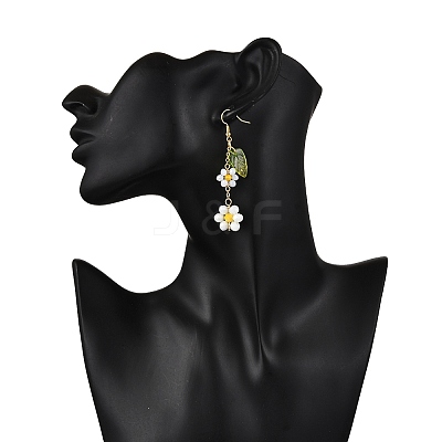 Electroplate Glass Dangle Earrings EJEW-TA00652-01-1