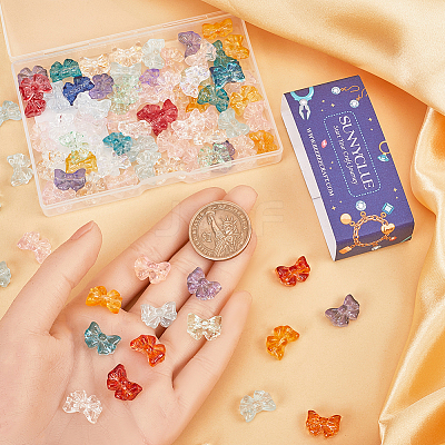 100Pcs Transparent Glass Beads GLAA-SC0002-23-1